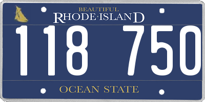RI license plate 118750