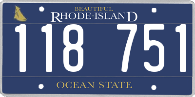 RI license plate 118751