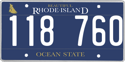 RI license plate 118760