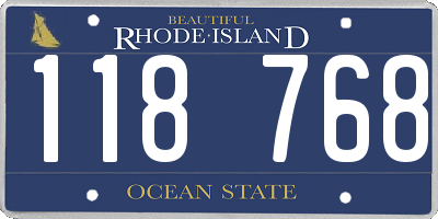 RI license plate 118768
