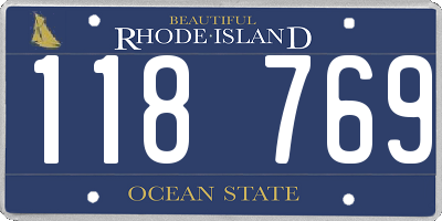 RI license plate 118769