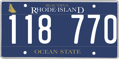 RI license plate 118770