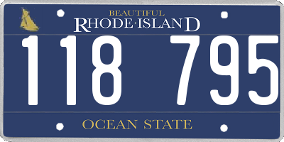RI license plate 118795