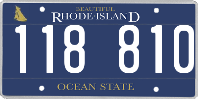 RI license plate 118810