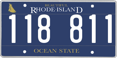 RI license plate 118811