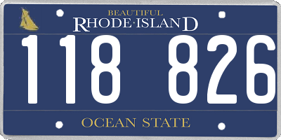RI license plate 118826