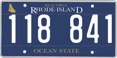 RI license plate 118841