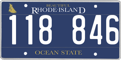 RI license plate 118846