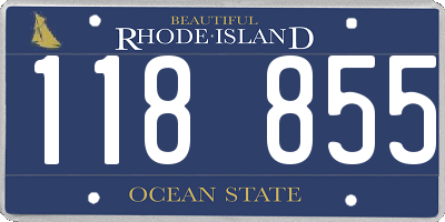 RI license plate 118855