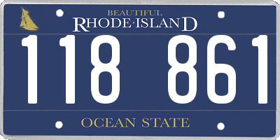 RI license plate 118861