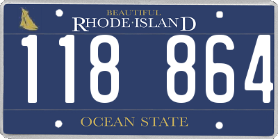 RI license plate 118864