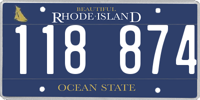 RI license plate 118874