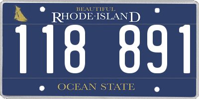 RI license plate 118891