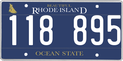 RI license plate 118895