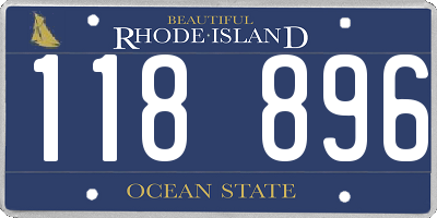 RI license plate 118896