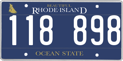 RI license plate 118898