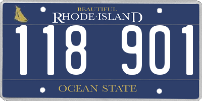 RI license plate 118901