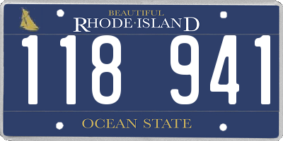 RI license plate 118941