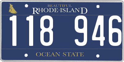 RI license plate 118946