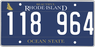 RI license plate 118964