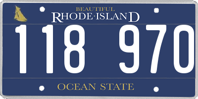 RI license plate 118970