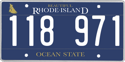 RI license plate 118971