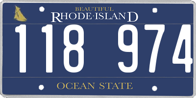 RI license plate 118974
