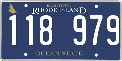 RI license plate 118979