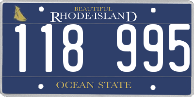 RI license plate 118995