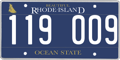 RI license plate 119009