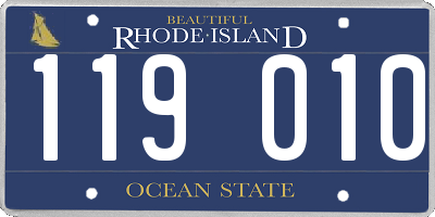 RI license plate 119010