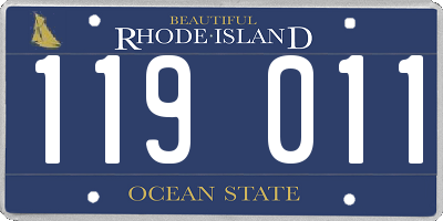 RI license plate 119011