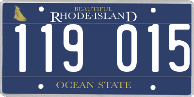 RI license plate 119015