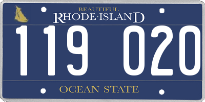 RI license plate 119020