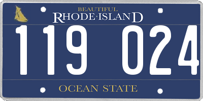 RI license plate 119024