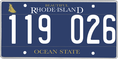 RI license plate 119026