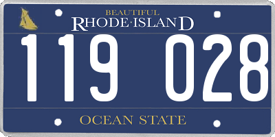 RI license plate 119028