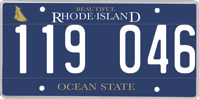 RI license plate 119046