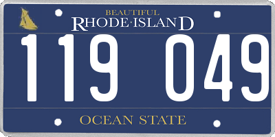 RI license plate 119049