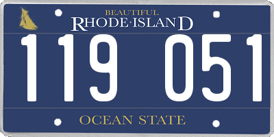 RI license plate 119051