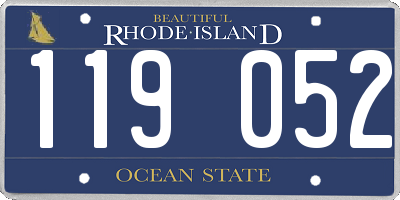 RI license plate 119052