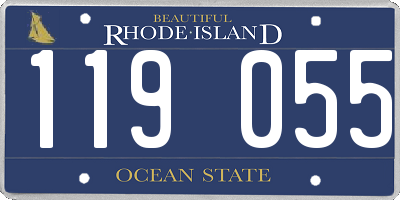RI license plate 119055
