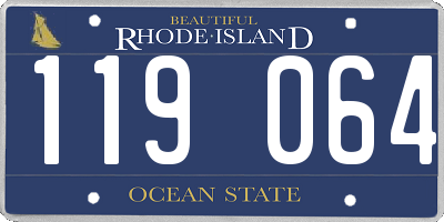RI license plate 119064