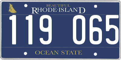 RI license plate 119065