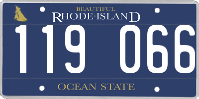RI license plate 119066