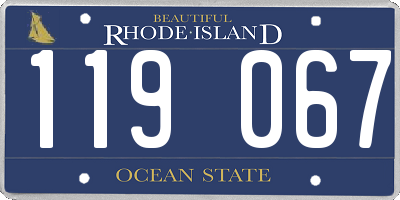 RI license plate 119067