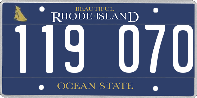 RI license plate 119070