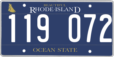 RI license plate 119072