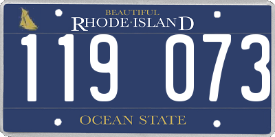 RI license plate 119073