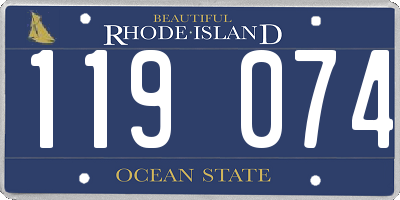 RI license plate 119074